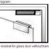 U Bracket for Framelss Glass Door UB-180 2845